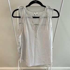 Joie Silk Pinstripe Tank Blouse